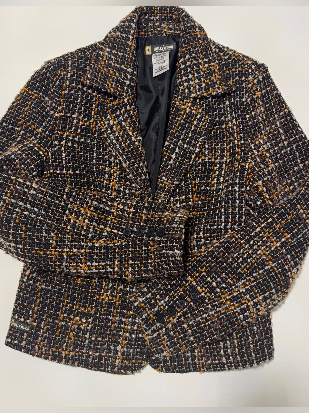 Hollywood Jacket - Women's Black & Brown Tweed Blazer